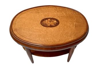 French Art Deco Walnut Center Table, 1930s